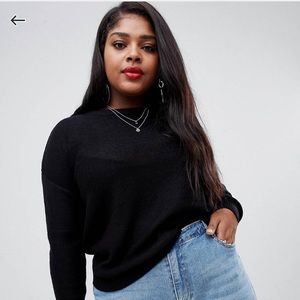 Brave Soul Boxy Scoop Neck Sweater